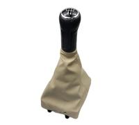 KWAYA Pommeau De Levier De Vitesse À 5 Vitesses pour Polo 9N 9N2 9N3 2001-2009 Levier Vitesse(5 Speed Black Beige)