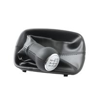 KWAYA Pommeau De Levier De Vitesse en Cuir PU pour A6 C5 A4 B5 A8 D2 1998-2001 Soufflet De Levier De Vitesse Accessoires De Voiture Levier Vitesse(6 Speed Silver)