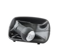 KWAYA Pommeau De Levier De Vitesse en Cuir PU pour A6 C5 A4 B5 A8 D2 1998-2001 Soufflet De Levier De Vitesse Accessoires De Voiture Levier Vitesse(5 Speed Silver)
