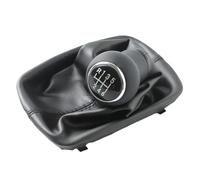 KWAYA Pommeau De Levier De Vitesse en Cuir PU pour A6 C5 A4 B5 A8 D2 1998-2001 Soufflet De Levier De Vitesse Accessoires De Voiture Levier Vitesse(6 Speed Black)