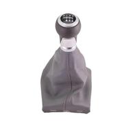 KWAYA Pommeau De Levier De Vitesse Gris À 6 Vitesses avec Soufflet en Cuir pour A6 C6 Avant 2005-2011 Levier Vitesse