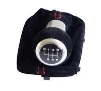 KWAYA Pommeau De Levier De Vitesse Manuel en Cuir À 5/6 Vitesses pour A3 S3 2001 2002 2003 avec Soufflet Et Étui en Cuir Levier Vitesse(6 Speed-Black)