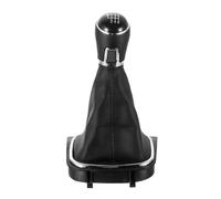 KWAYA Pommeau De Levier De Vitesse Manuel en Cuir pour Golf 7 MK7 2013-2018, 5 Vitesses, 6 Vitesses, Cache-poussière, Pièce De Rechange Intérieure Levier Vitesse(6Speed)