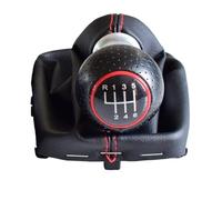 KWAYA pour A3 S3 2001 2002 2003 Manuel 5 6 Vitesses Levier De Vitesse Pommeau Soufflet Couvercle De Coffre Collier Style De Voiture Levier Vitesse(Black-6Speed-Red)