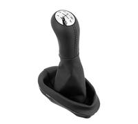 KWAYA pour Clio III 2005 2006 2007 2008 2009 Pommeau Levier Vitesse en Cuir À 5 Vitesses Housse Protection pour Coffre Accessoires D'intérieur De Voiture Levier Vitesse(Black Stitching Suit)