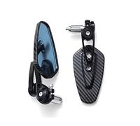 KWAYA Rétroviseur Latéral Rétroviseur Anti-éblouissement en Verre Bleu M&OTO Universel Guidon en Fibre De Carbone Rétroviseur Rotatif À 180 Degrés Rétroviseur D'extrémité (Color : 2)