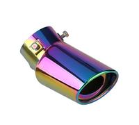 KWAYA Tuyau D'échappement 1 Pièce La Plupart des Voitures Entrée 25 Pouces Tuyau D'échappement Automatique Garniture Chromée Acier Inoxydable Gorge Arrière Embout Silencieux(Neon Chrome Bent)