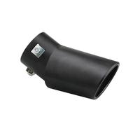 KWAYA Tuyau D'échappement 1 Pièce pour La Plupart Voitures Entrée 25 Pouces Tuyau D'échappement Automatique Garniture Chromée Acier Inoxydable Gorge Arrière Embout Silencieux(Black Bent)