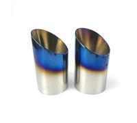 KWAYA Tuyau D'échappement 2X pour 6 2009-2014 Tuyau D'ÉCHAPPEMENT ARRIÈRE en Acier Inoxydable Embout Silencieux(A Type Blue 2pc)