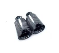 KWAYA Tuyau D'échappement Embout Silencieux D'échappement Arrière Brillant Fibre Carbone pour Série M 1 Pièce Embouts Silencieux Universels Embout Silencieux(ID 86mm-OD 105mm)