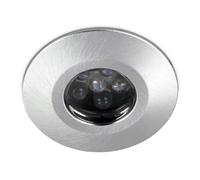Kwazar Luminaire Spot encastrable LED 230V 0,5W IP65 Salle de bain Spots encastrables Spots de plafond 6000K blanc froid Spots LED encastrables pour salle de bain cuisine salon WEZYR (Alu)