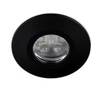 Kwazar Luminaire Spot encastrable LED 230V 0,5W IP65 Salle de bain Spots encastrables Spots de plafond 6000K blanc froid Spots LED encastrables pour salle de bain cuisine salon WEZYR (Noir)