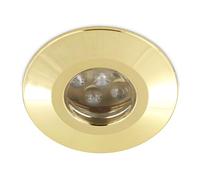 Kwazar Luminaire - Spot LED Encastrable - Spots LED 230 V - pour Salle de Bains, Cuisine, Salon, Ronds, 6000 K, 0,5 W, IP65, Blanc Froid, Wezyr Or