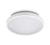 Kwazar - Plafonnier -, Applique Intérieure, Lampe de Salle de Bain et de Salon, Luminaire pour Pièces Humides - ROMI 2xE27 en Aluminium Robuste, Blanc