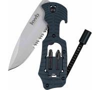 kwb 016-620 Couteau avec porte-embout et 4 embouts, 115 mm, noir/argenté