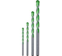 kwb 052800 acier 40CR Foret spécial granite 4 pièces 5 mm, 6 mm, 8 mm, 10 mm tige cylindrique 1 set