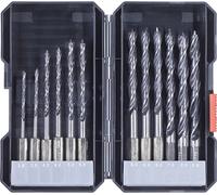kwb 108830 Jeu de forets pour le bois 12 pièces 3 mm, 4 mm, 5 mm, 6 mm, 7 mm, 8 mm mandrin à serrage rapide, mandrin à roue dentée 12 pc(s)