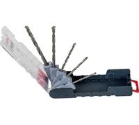 kwb 109140 acier à métaux Jeu de forets spiralés pour pierre 5 pièces 4 mm, 5 mm, 6 mm, 8 mm, 10 mm tige cylindrique 1 set