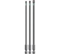 KWB Set de 3 embouts Torsion Torx 150 mm T25 T30 T40, acier TQ 60, ISO 1173, C6.3, L