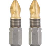 KWB Embouts 124102 – PZ 2 25 mm Titane / Acier TQ 60 – Jeu 2 pièces
