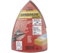 KWB Triangles de ponçage 100x62, 93 mm – corindon sup. 60/120/180 – sans outil – pour bois et métal