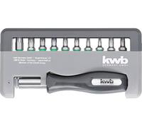 kwb Boîte au format de poche, T-10, 15, 20, 30, 40 + Tamper-Torx TT-20 et 25 y compris porte-embout et poignée