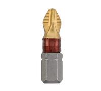 kwb 2 x 25 mm PH 3 bits de titane TiN 124003 (Tin, acier TQ 60, ISO 1173, lecteur C6.3)