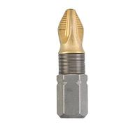 kwb 2 x bits de 25 mm PZ 3 de titane TiN 124103 (Tin, acier TQ 60, ISO 1173, lecteur C6.3)