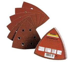 KWB - 25 patins abrasifs triangulaire bois et métaux diam 105 G