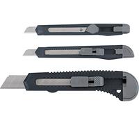 kwb 025995 Jeu de 3 cutters de bricolage à lame sécable, 9 mm + 18 mm