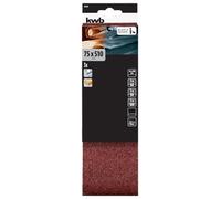 KWB 3 bandes abrasives corindon 75 x 510 Assortiment