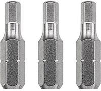 kwb 3 x bits 25 mm 2,5 mm Hex Industrial Steel 121402 (TQ acier 60, ISO 1173, le lecteur C) 6,3