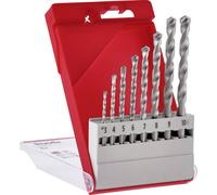 kwb 37800 Jeu de forets spiralés pour pierre 8 pièces 3 mm, 4 mm, 5 mm, 6 mm, 7 mm, 8 mm, 9 mm, 10 mm 1 set