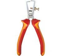 kwb VDE Pince à dénuder 160 mm 398020, selon DIN ISO 5743, réglable en continu, affûtage extra-tranchant, certifié VDE GS