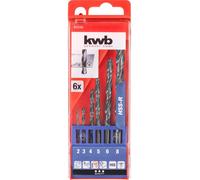 kwb 423140 HSS Jeu de forets pour le métal 6 pièces 2 mm, 3 mm, 4 mm, 5 mm, 6 mm, 8 mm DIN 338 tige cylindrique 1 pc(s)
