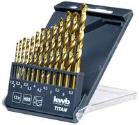 kwb 429844 HSS Jeu de forets pour le métal 13 pièces 2 mm, 2.5 mm, 3 mm, 3.2 mm, 3.5 mm, 4 mm, 4.5 mm, 4.8 mm, 5 mm, 5.5 mm, 6 mm, 6.5 mm DIN 338 tige