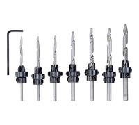 kwb 513190 Jeu de mèches à bois plates 8 pièces 3 mm, 3.5 mm, 4 mm, 4.5 mm, 5