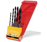 kwb CV Holzbohrer-Set - Mèches hélicoïdales à bois pour bois dur et tendre, 5 pièces avec prise hexagonale 1/4", Ø 4-10 mm.