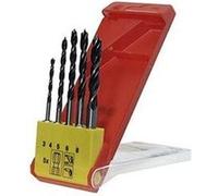 KWB Jeu de mèches hélicoïdales CV pour bois dur et tendre – 5 pièces Ø4–10 mm, prise hexagonale 1/4"