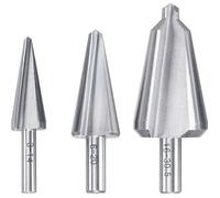 KWB Jeu de forets à ébarber pour tôle HSS – 3 pièces, acier inoxydable, foret conique continu