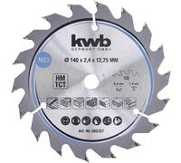 KWB Lame de scie circulaire 140 x 12,75 mm – Coupe rapide pour bois tendre/dur, panneaux agglomérés