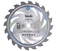 kwb Lame de scie circulaire 156 x 12,75 mm, facile à manier, spécialement pour les machines sans fil, lame de scie adaptée au bois tendre et dur, aux panneaux lattés et aux panneaux d'agglomérés