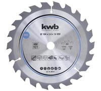 KWB Lame de scie circulaire 184 x 16 mm – Dents en carbure, coupe rapide pour bois tendre et dur