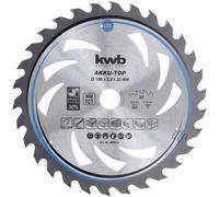 KWB Lame de scie circulaire au carbure 586654 – 190 x 20 x 1,3 mm – 30 dents – 1 pc