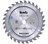 KWB Lame de scie circulaire 200 x 16 mm – au carbure, coupe rapide, pour bois et panneaux