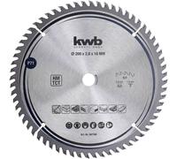 KWB Lame de scie circulaire 587168 - Carbure 200 x 16 mm, coupe très fine, pour plans de travail