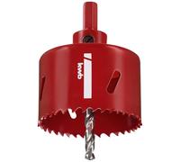 kwb Scie cloche bi-métal HSS Ø 65 mm à denture progressive Vario, haute précision, queue six pans, profondeur de coupe 38 mm et foret de centrage