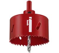 kwb Scie cloche bi-métal HSS Ø 74 mm à denture progressive Vario, haute précision, queue six pans, profondeur de coupe 38 mm et foret de centrage