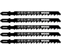 kwb 5x Lames de scie sauteuse pour le bois, medium, 100mm (pour bois dur, bois tendre, plastique, panneaux d'agglomérés)