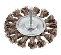 KWB Brosse à disque grossière torsadée Ø70 mm - fil acier HSS pour métal et pierre, tige hex E6.3